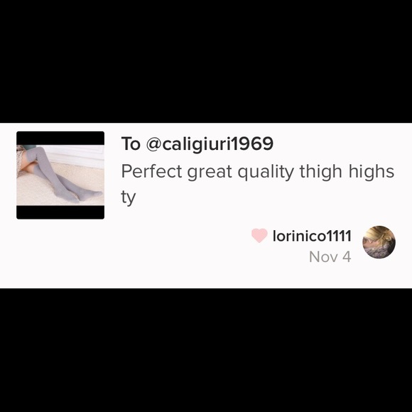 New! Gray Thigh High Socks - Picture 4 of 4